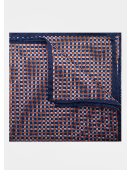Silk Pocket Square with Pattern| JOHN TWEED TAILORED