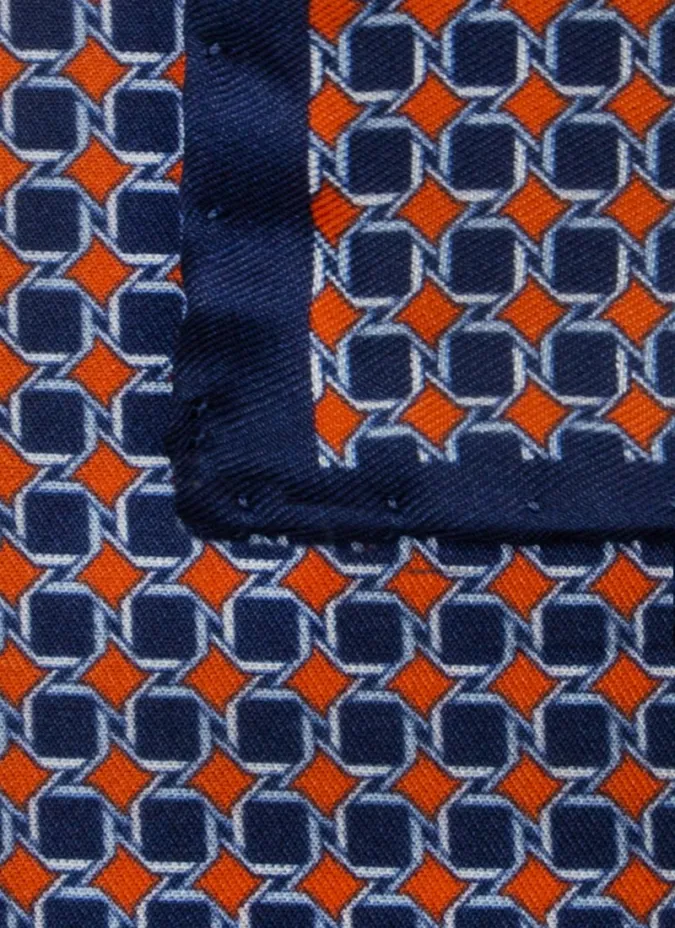 Silk Pocket Square with Pattern| JOHN TWEED TAILORED