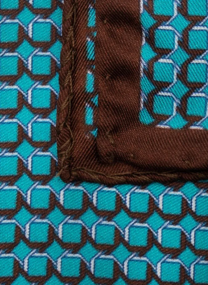 Silk Pocket Square with Pattern| JOHN TWEED TAILORED