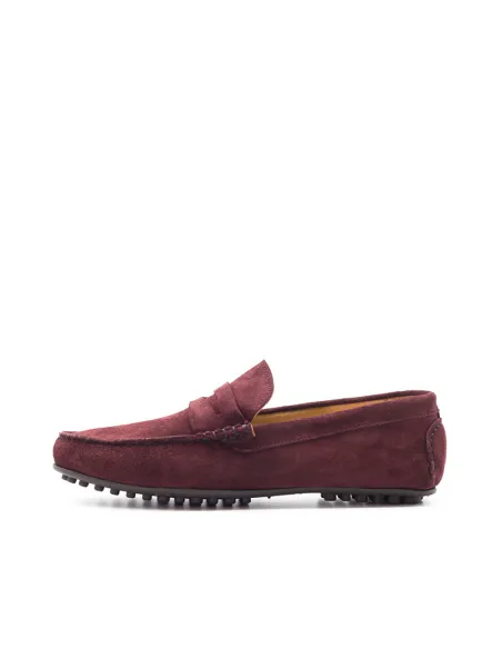 Mocasines Ante Burdeos