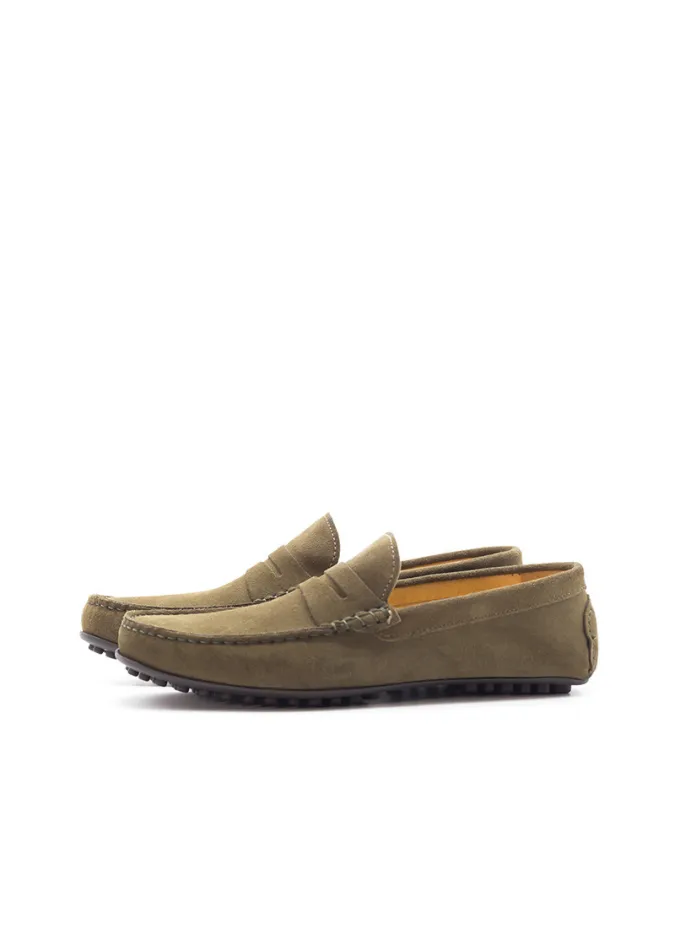 Mocasines Ante Verdes