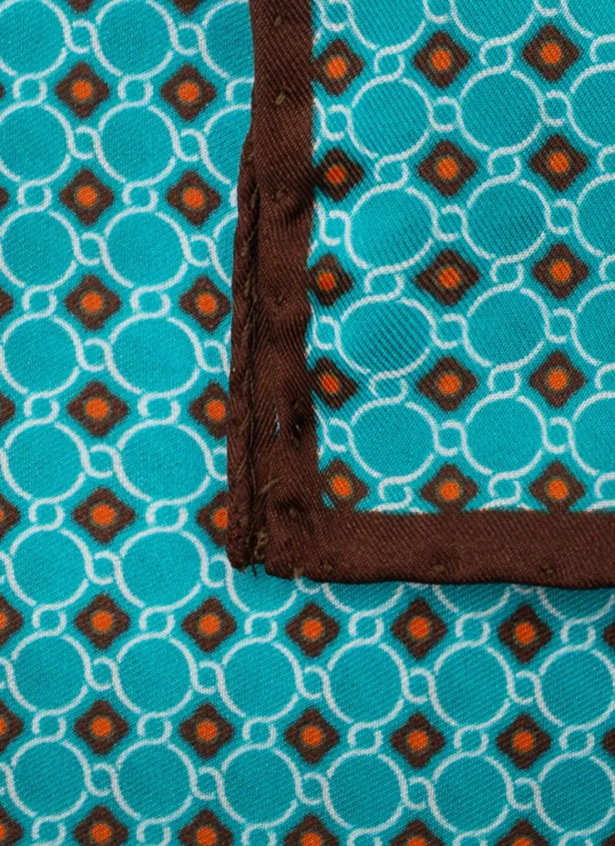 Silk Pocket Square with Pattern| JOHN TWEED TAILORED