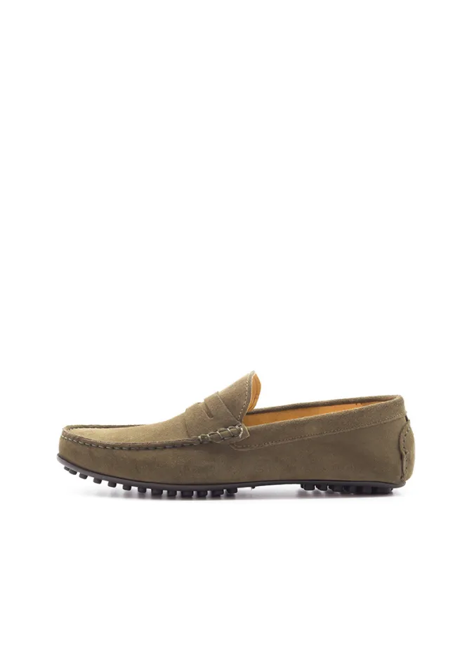 Mocasines Ante Verdes