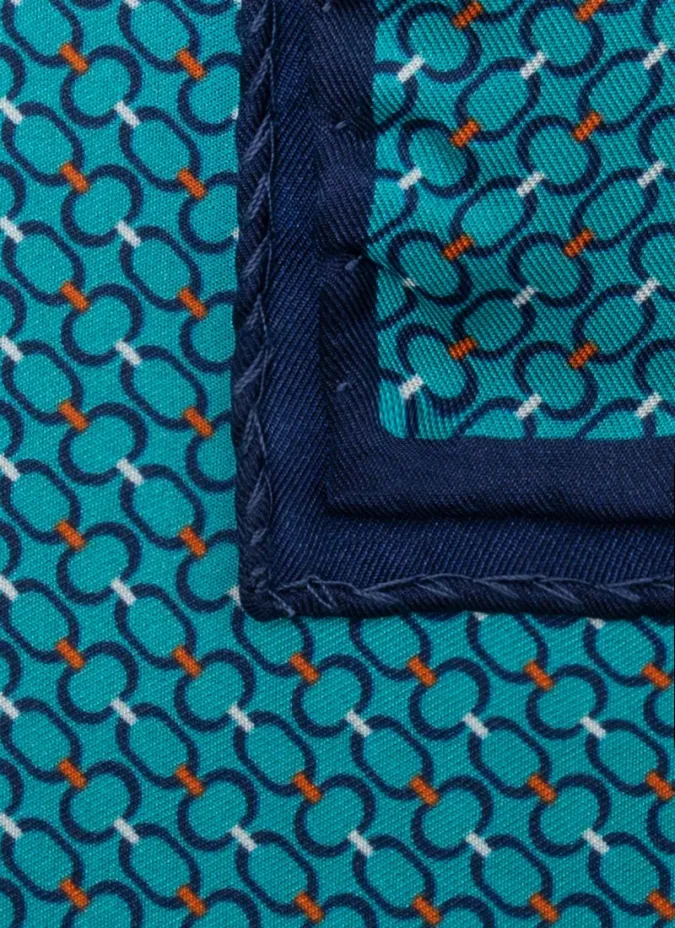 Lenço de Bolso de Seda com Padrão| JOHN TWEED TAILORED