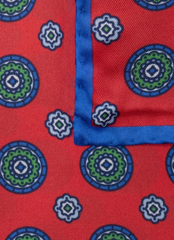 Silk Pocket Square with Pattern| JOHN TWEED TAILORED