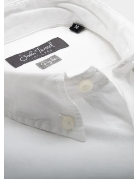 Blue Stripe Cotton Oxford Shirt | Classic Men's Shirts | JOHN TWEED