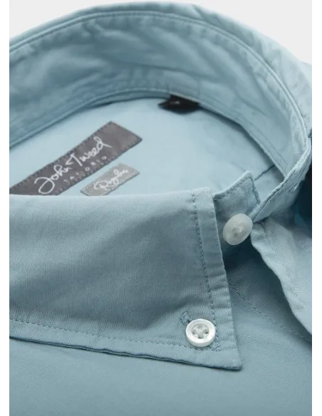 Camisa Sport Tingida Azul | JOHN TWEED TAILORED