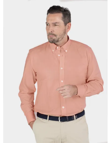 Camisa Sport Tingida Coral | JOHN TWEED TAILORED