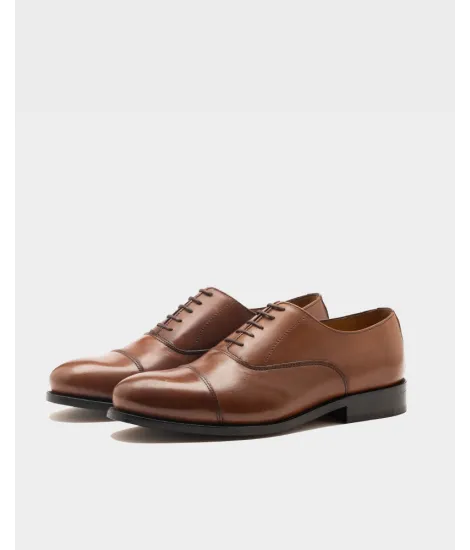 Camel leather Oxford shoes| JOHN TWEED TAILORED