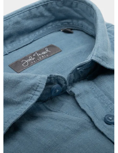 BLUE LINEN SHIRT | JOHN TWEED TAILORED