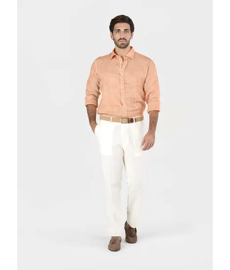 Camisa Lino Verde | Camisa 100% Lino | JOHN TWEED