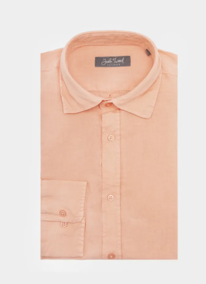 CORAL LINEN SHIRT | JOHN TWEED TAILORED