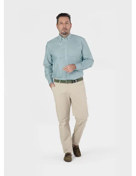 Blue Stripe Cotton Oxford Shirt | Classic Men's Shirts | JOHN TWEED