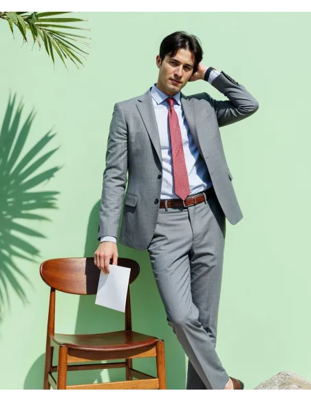 Traje de Lana Pied Poule Gris| JOHN TWEED