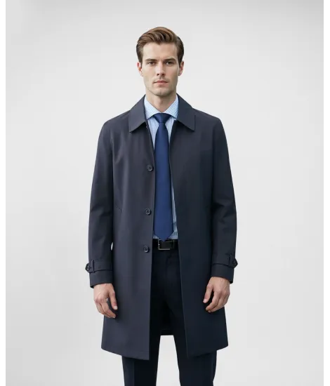 Blue Trench Coat| JOHN TWEED TAILORED 2