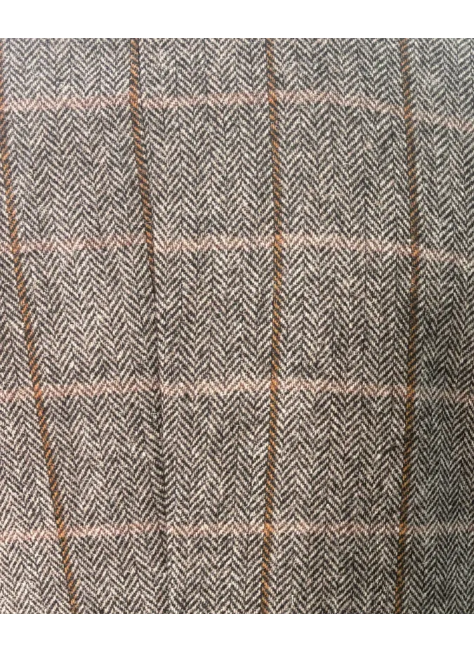 Blazer Espinha Cinza com Quadros | John Tweed Tailored