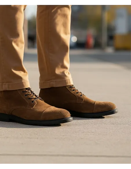 Cópia de Bota Camurça Camel Com Picotado | JOHN TWEED TAILORED