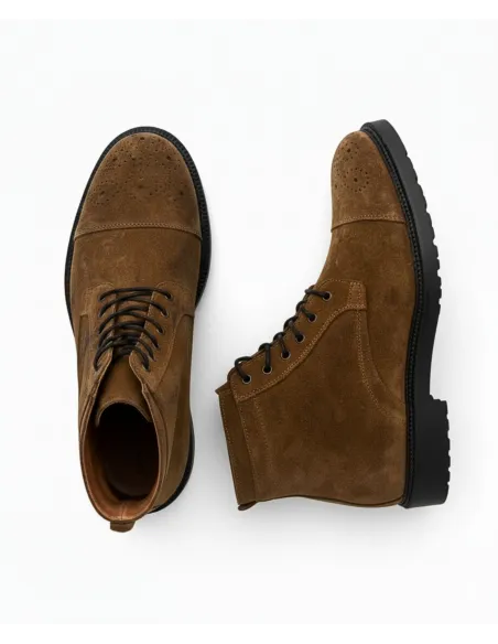 Botines Ante Marrón | Botines con Cordones | JOHN TWEED