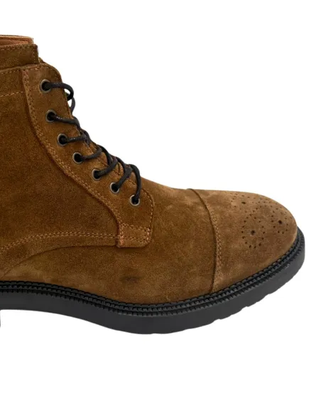 Botines Ante Marrón | Botines con Cordones | JOHN TWEED
