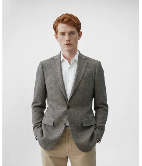 Blazer Pied de Poule Ventana Gris| JOHN TWEED