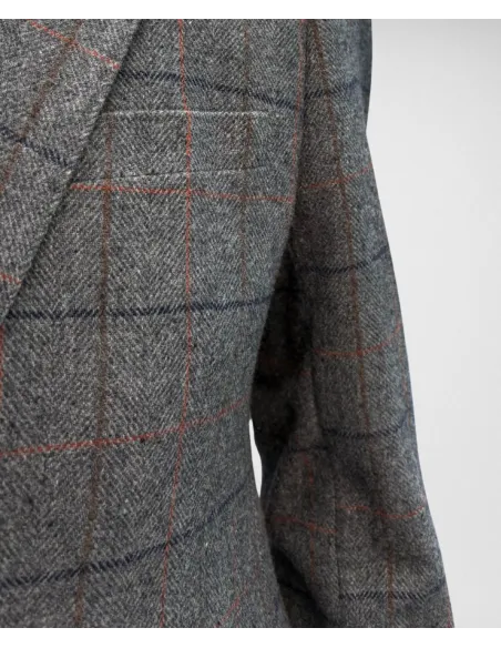 Americana de Lana con Cuadros Gris| JOHN TWEED
