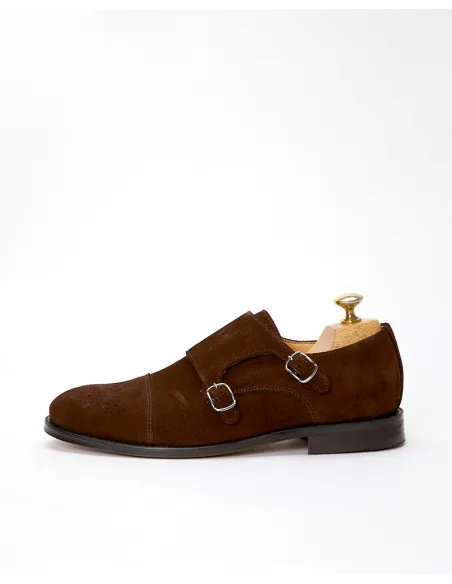 Zapatos Tabaco Doble Hebilla