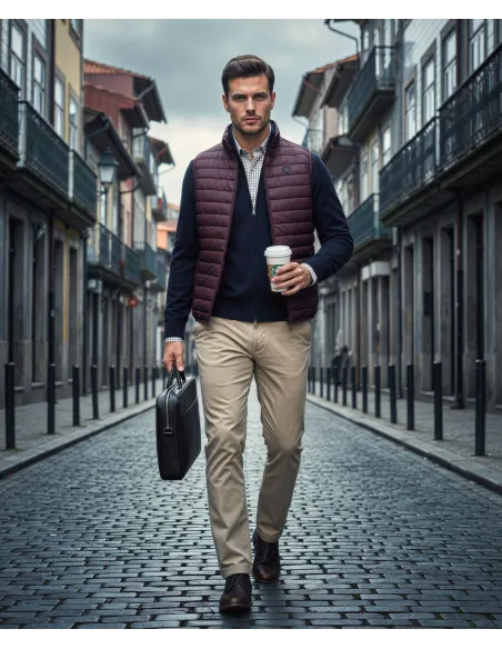 Burgundy Sport Vest| JOHN TWEED TAILORED
