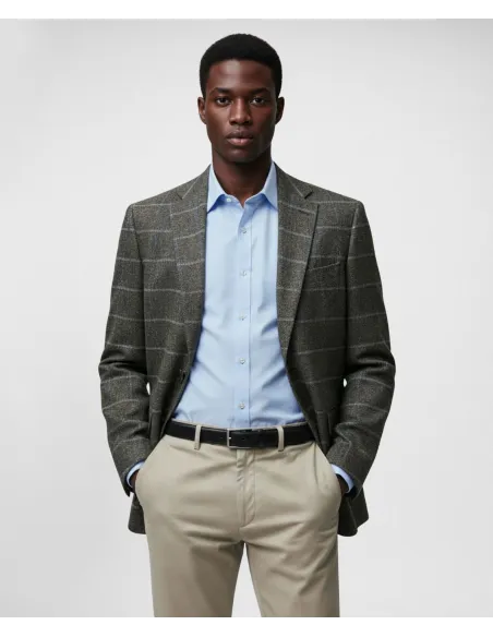 Blazer Espinha Verde com Quadros | JOHN TWEED TAILORED