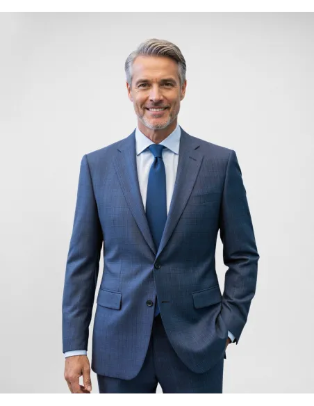 Traje Príncipe de Gales Azul| JOHN TWEED