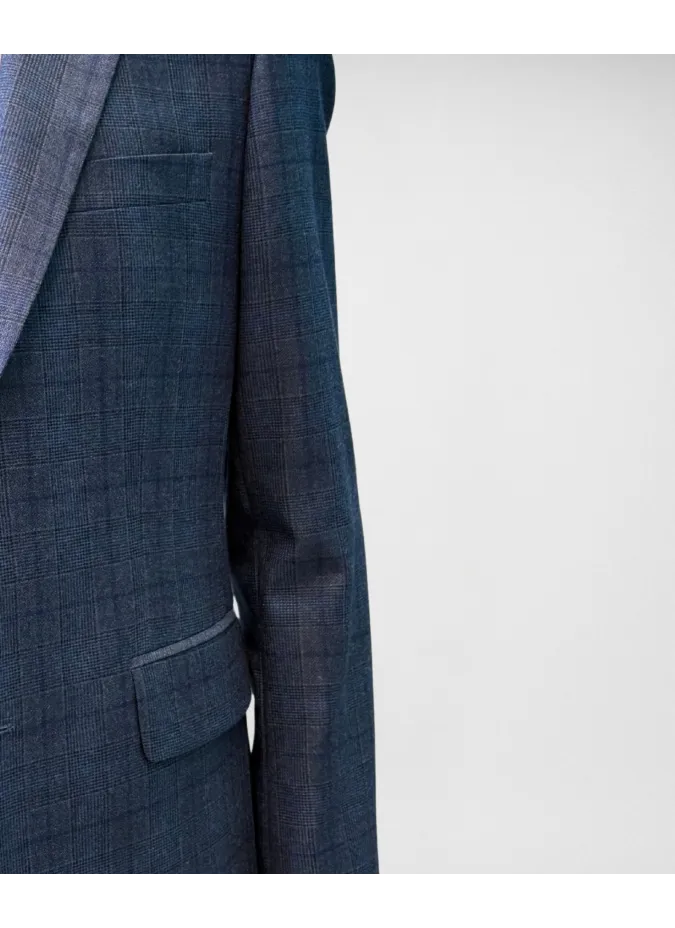 Blue Prince of Wales Suit| JOHN TWEED TAILORED