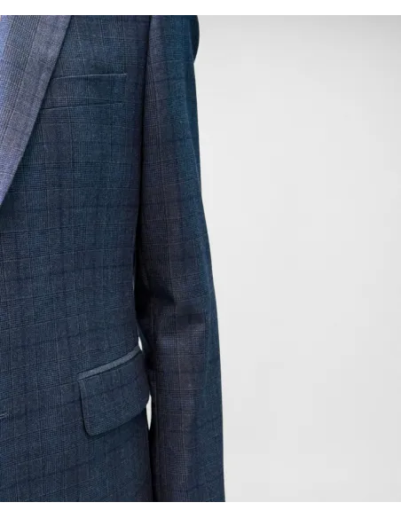 Traje Príncipe de Gales Azul| JOHN TWEED