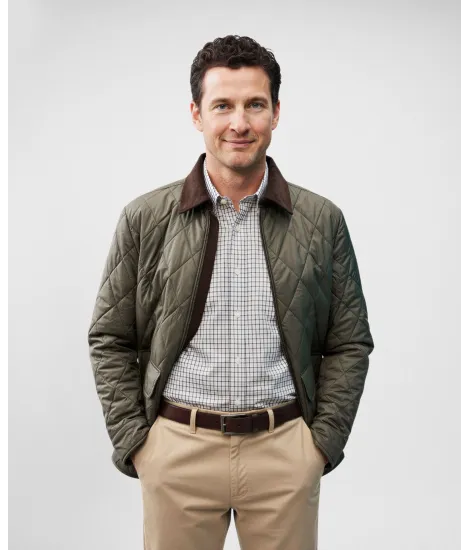 Green Diamond-Quilted Parka| JOHN TWEED TAILORED 2