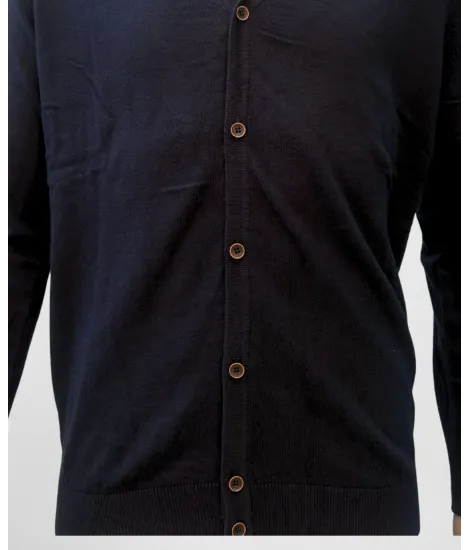 Cardigan de Algodón y Cachemire Azul Marino| JOHN TWEED 2