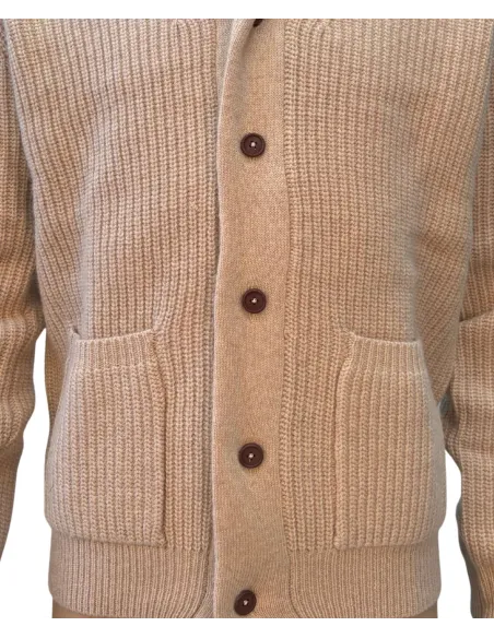Cardigan de Lã Bege| JOHN TWEED TAILORED