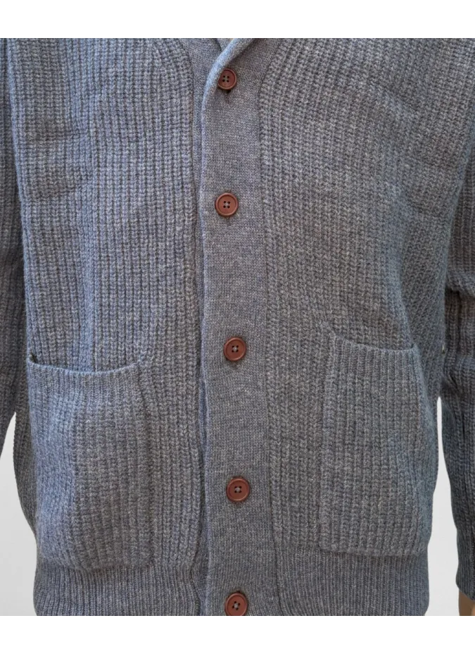 Cardigan de Lã Azul| JOHN TWEED TAILORED
