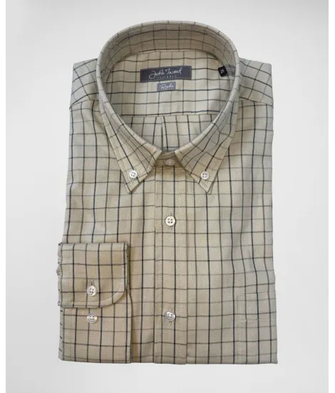 Sage Green Plaid Sport Shirt| JOHN TWEED TAILORED 2