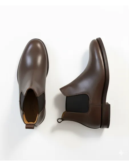 BROWN LEATHER CHELSEA BOOTS | JOHN TWEED TAILORED