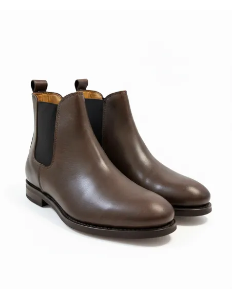 BROWN LEATHER CHELSEA BOOTS | JOHN TWEED TAILORED