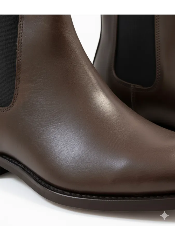 BROWN LEATHER CHELSEA BOOTS | JOHN TWEED TAILORED