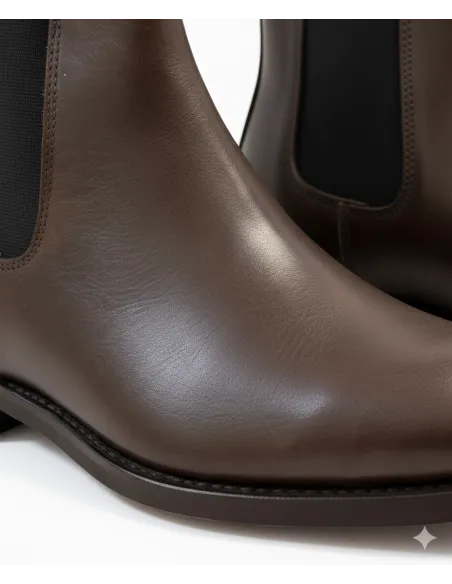 BROWN LEATHER CHELSEA BOOTS | JOHN TWEED TAILORED