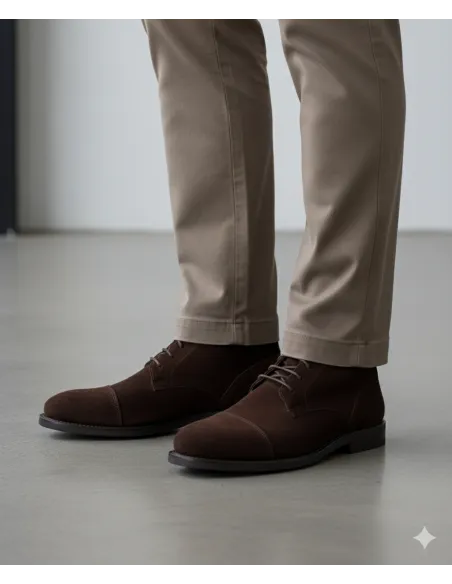 BROWN SUEDE OXFORD BOOT | JOHN TWEED TAILORED