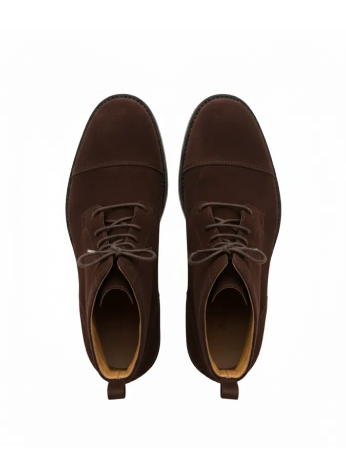 BROWN SUEDE OXFORD BOOT | JOHN TWEED TAILORED