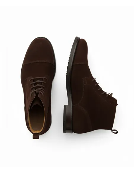 BROWN SUEDE OXFORD BOOT | JOHN TWEED TAILORED