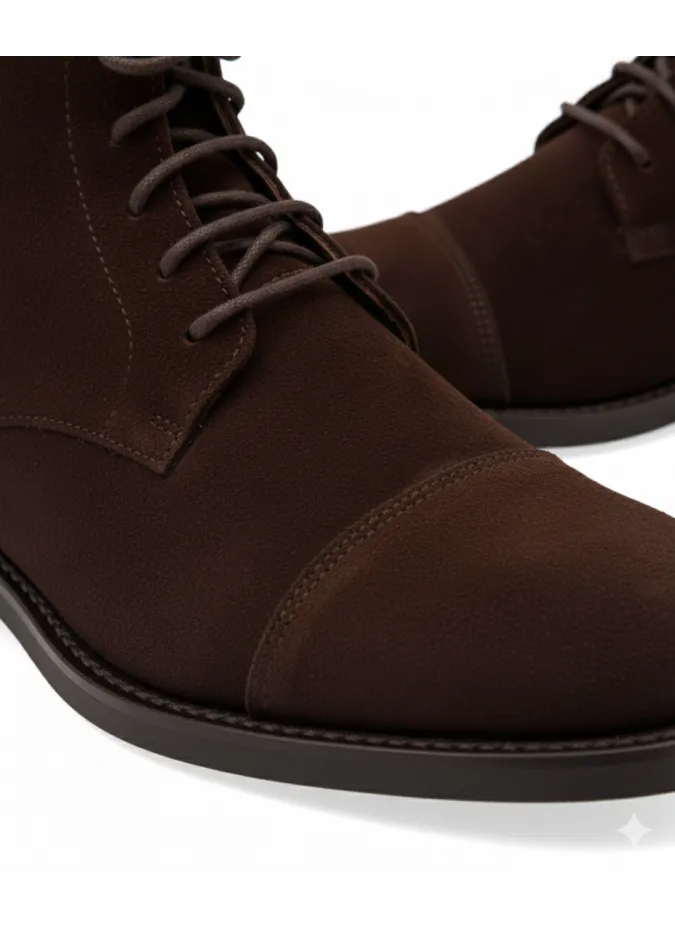 BROWN SUEDE OXFORD BOOT | JOHN TWEED TAILORED