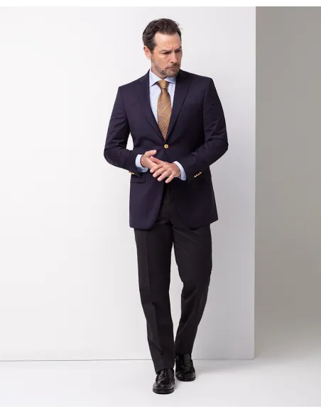 Blazer de Lana Clásico Azul Marino Corte Regular| JOHN TWEED