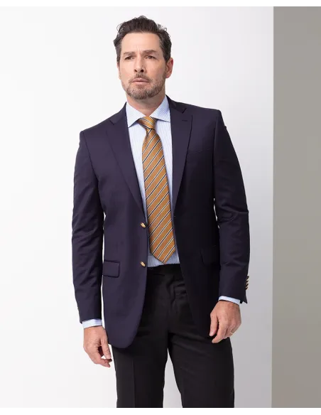 Blazer de Lana Clásico Azul Marino Corte Regular| JOHN TWEED