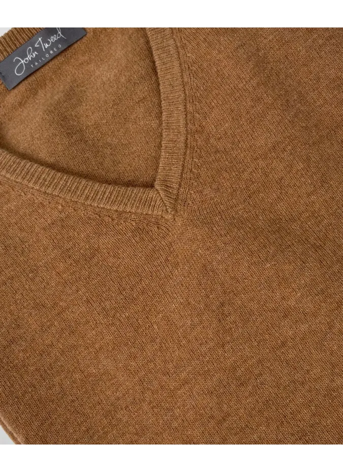 Malha Lã/Poliamida Camel | John Tweed Tailored