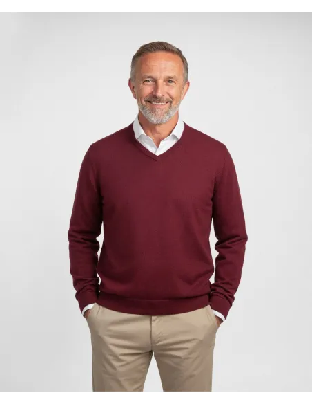 Jersey Burdeos | Moda Hombre Invierno | JOHN TWEED