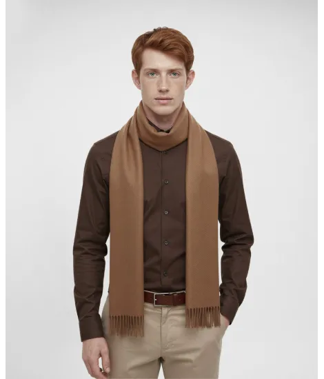 Cachecol Liso Camel| JOHN TWEED TAILORED