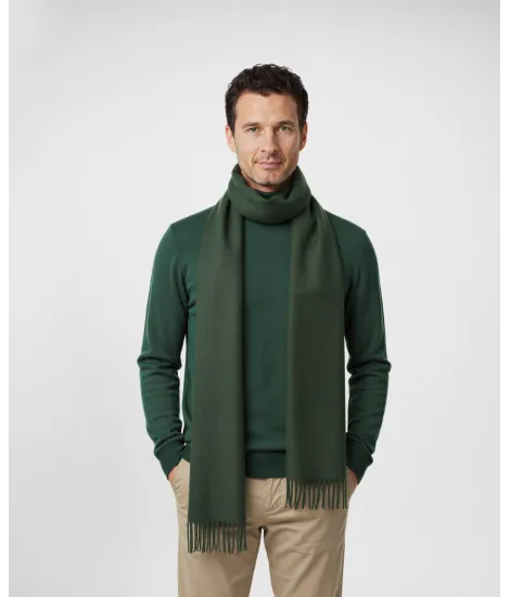 Bufanda Lisa Verde Oscuro| JOHN TWEED